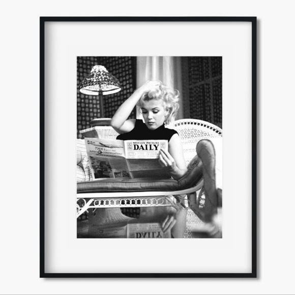 Marilyn Monroe Reading Famous Wall Art Framed matted 11x14 - Picture 3 of 7